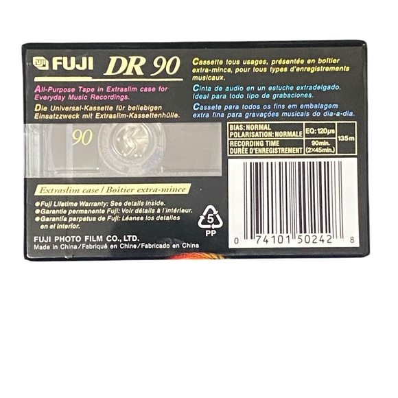 Fuji 90 minute blank audio cassette tape. New. Sealed. - Picture 8 of 16